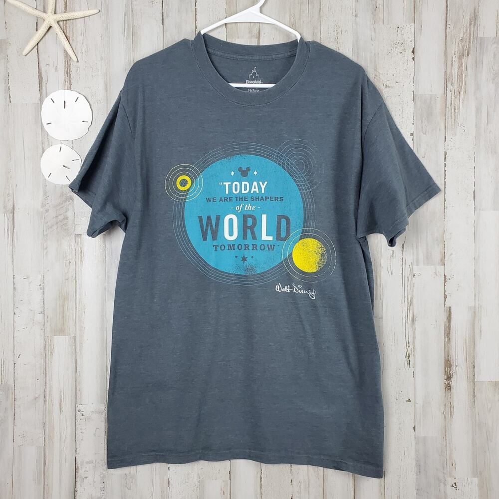 Disney Graphic Short Sleeve Tee Shirt Gray Size Large
